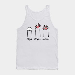 Rock Paper Scissors Cat Paws Shirt Tank Top